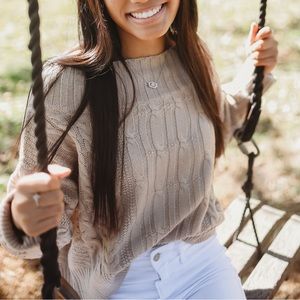 Own Your Attitude Brown Sweater